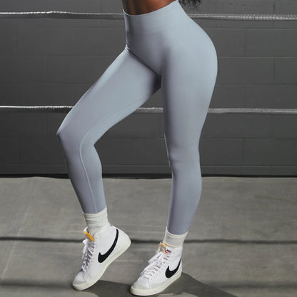 Seamless Knit Sports Bra and High-Waist Yoga Set