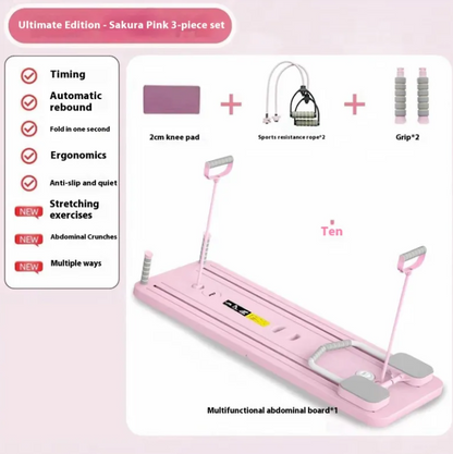 Foldable Ab Wheel Fitness Board