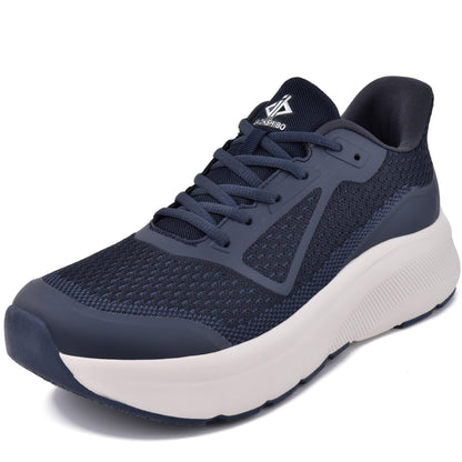 Gym Workout Cross Training Wide Width Sneakers with Cushion Zero Drop Sole Blue