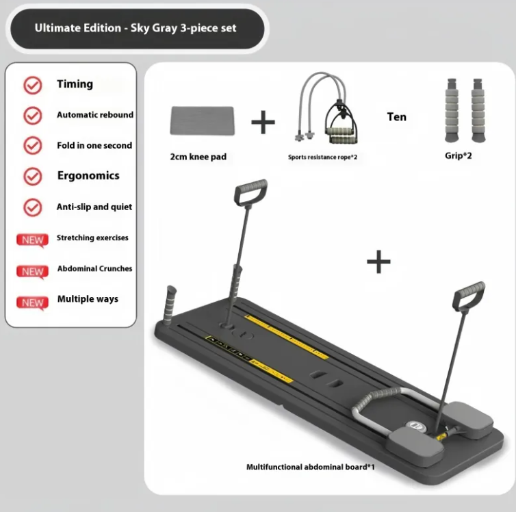 Foldable Ab Wheel Fitness Board